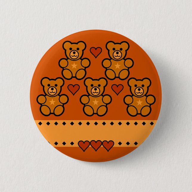Teddy Bears button, customize Button (Vorderseite)