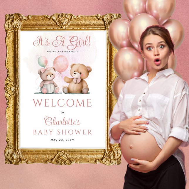 Teddy Bears Es ist ein Mädchen mit Baby Wait Baby  Poster (Von Creator hochgeladen)