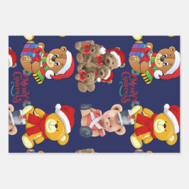 Teddy Bears Frohe Weihnachten Geschenkpapier Set
