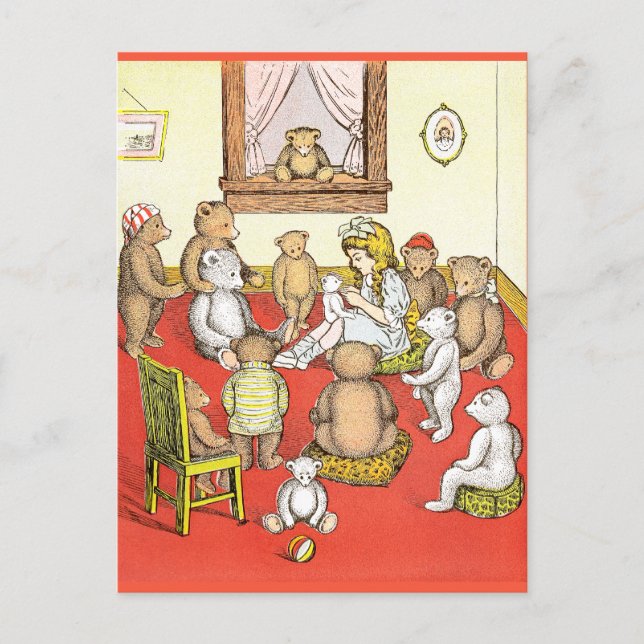 Teddy Bears Gather Round Postkarte (Vorderseite)