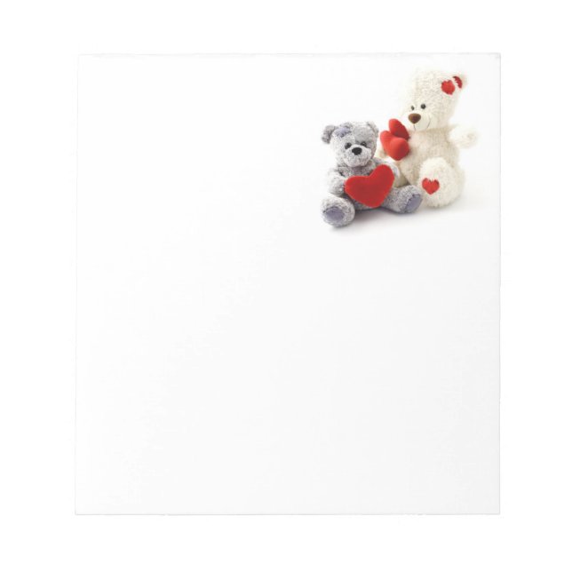 Teddy Bears haben Herz Notepad Notizblock (Vorderseite)