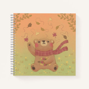 Teddy Bear's Herbst-Herbstlaub Notizbuch