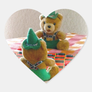 Teddy Bears Herz-Aufkleber