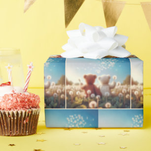 Teddy Bears in einem Kronenfeld Geschenkpapier