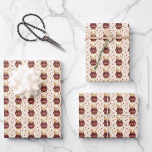 Teddy Bears in Sweaters Geschenkpapier Set
