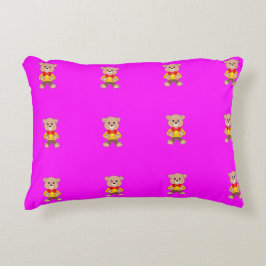 Teddy Bears Modern Pink Magenta Dekokissen