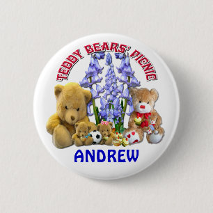 TEDDY BEARS PICNIC BUTTON