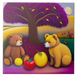 Teddy Bear's Picnic - Kindergarten Keramik Tile Fliese