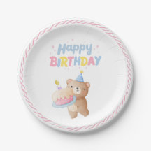 Teddy Bear's Pink Pastel Happy Birthday Party