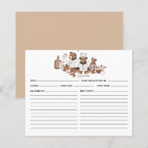 Teddy Bears Rezept Card