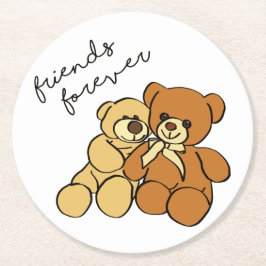 Teddy bears runder pappuntersetzer