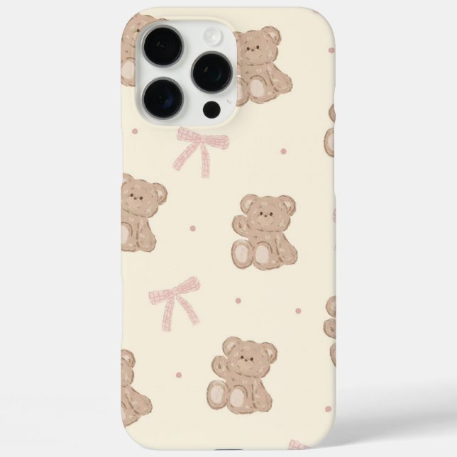 Teddy Bears und Bows iPhone 16 Pro Max Hülle (Rückseite)