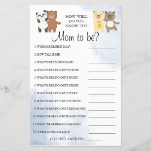 Teddy Bears Wie gut Sie wissen, Mama, um Spiel zu Flyer