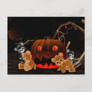 Teddy Bearz Halloween Postcard Postkarte