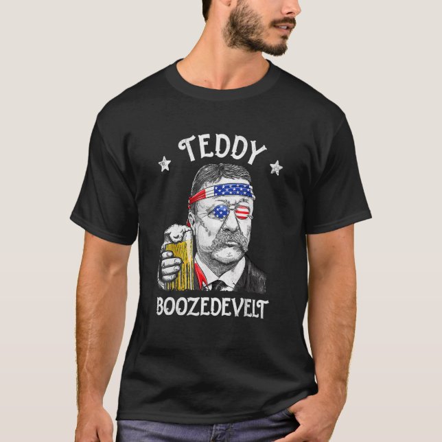 Teddy Boozedevelt Theodore Roosevelt 4. Juli a T-Shirt (Vorderseite)