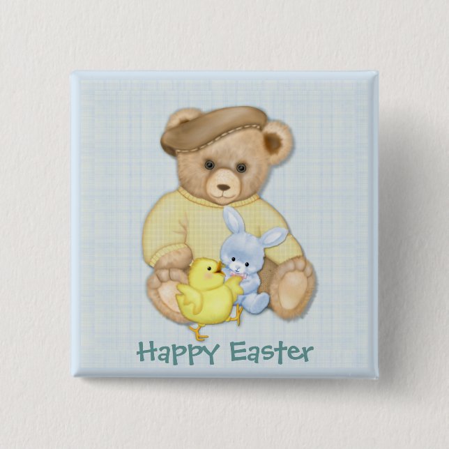 Teddy Boy - Ostern Button (Vorderseite)