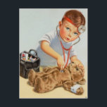 Teddy Checkup - Niedliche Vintage Kunst wird bald  Postkarte<br><div class="desc">Teddy Checkup - Niedliche Vintage Kunst bald gut Vintag,  Checkup,  Gesundheit,  Teddy,  Kinder, gut werden, bald gut werden, zurück, Kunst, Bär, Junge, Checkup, Kinder, niedlich, gut, Gesundheit, Teddy</div>
