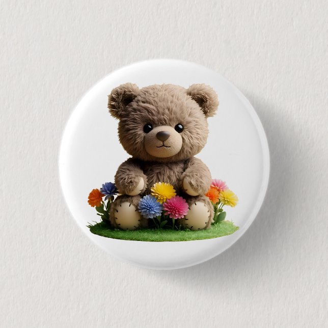 Teddy_design- von Maaya Prints, White Button (Vorderseite)