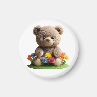 Teddy_design- von Maaya Prints, White Magnet