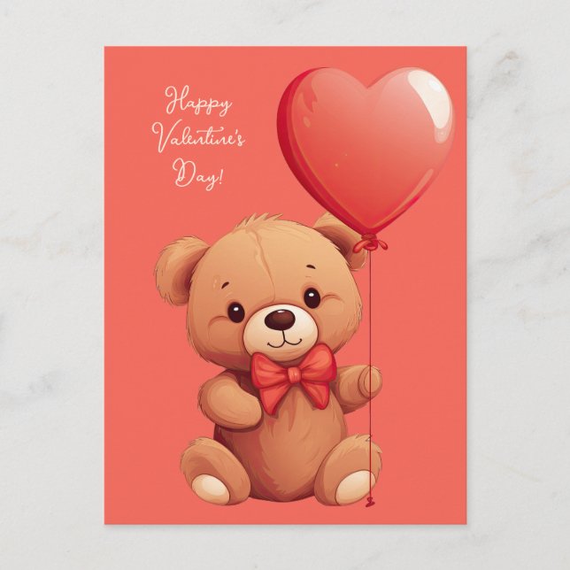 Teddy für benutzerdefinierte Text-Liebe Postkarte (Vorderseite)