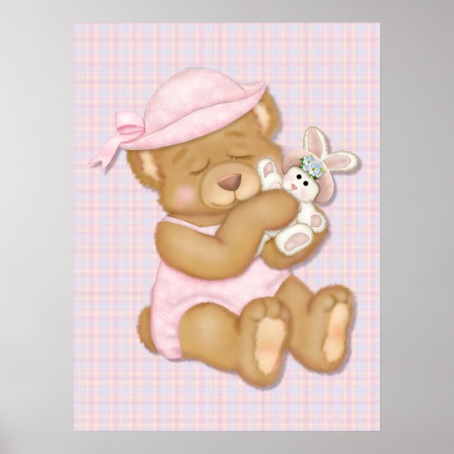 Teddy Girl Pink Poster (Vorne)