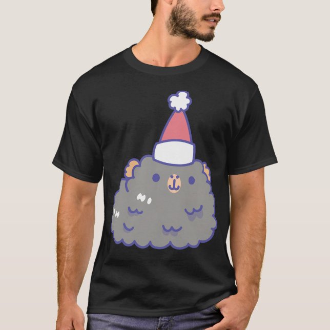 Teddy Guinea Pigs Christmas Patten in Mint Green B T-Shirt (Vorderseite)