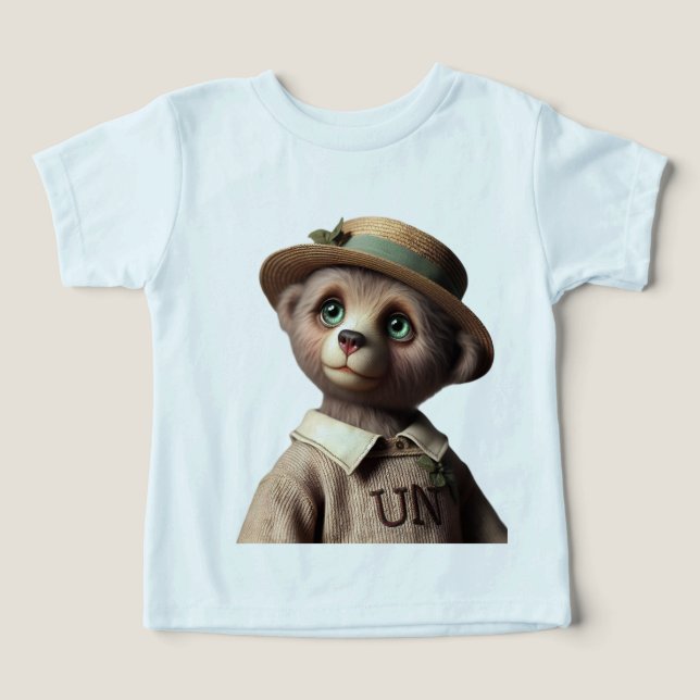 Teddy in einem alten Pullover, Vintage   (Design Vorderseite)