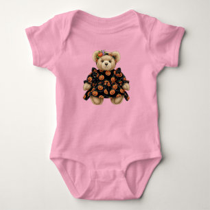 Teddy in Velvet Dress, Halloween, Autor Natasha Baby Strampler