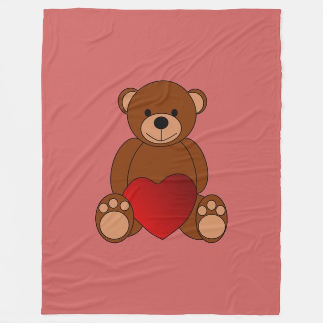 Teddy Liebe Fleecedecke (Vorderseite)