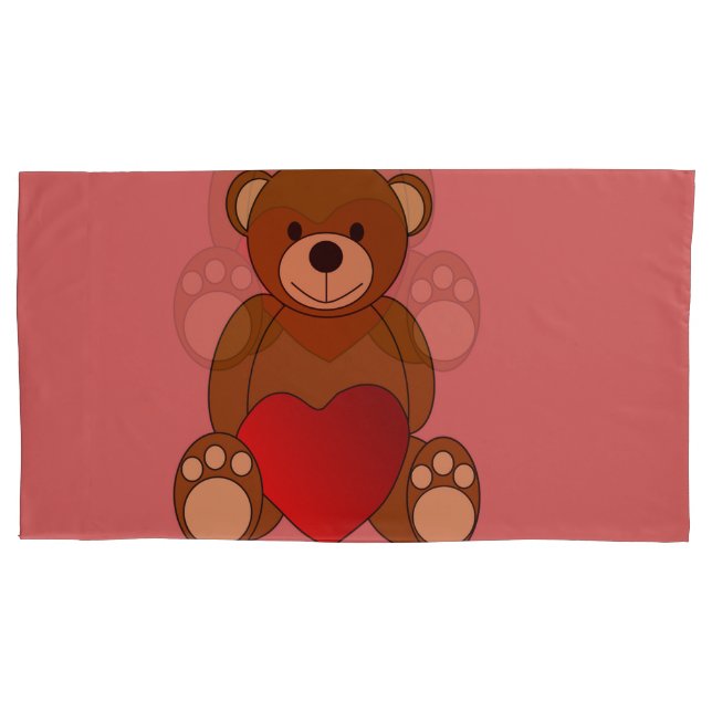 Teddy Liebe Kissenbezug (Vorderseite-Links)
