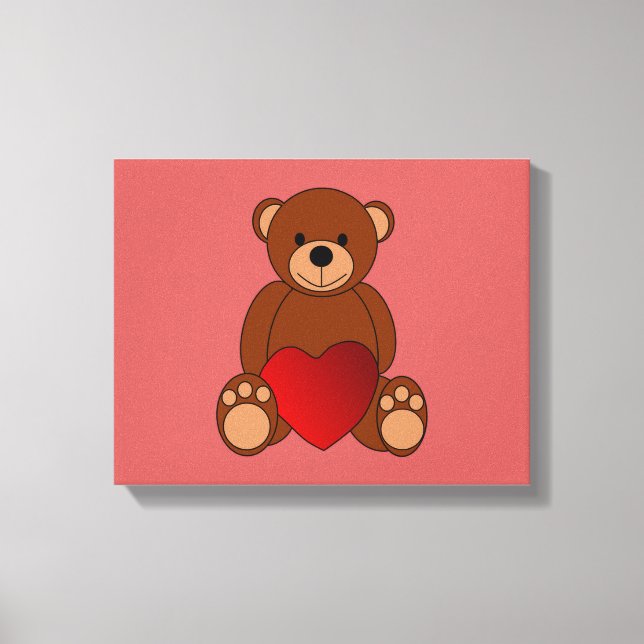 Teddy Liebe Leinwanddruck (Vorderseite)