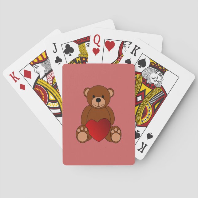 Teddy Liebe Spielkarten (Rückseite)