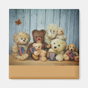 Teddy mit Freunden Magnet