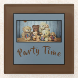 Teddy mit Freunden Party Time - Glasuntersetzer