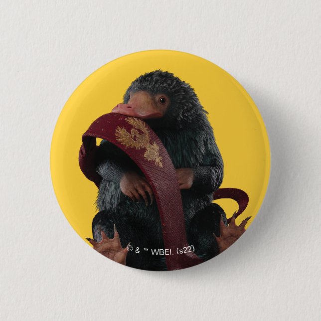 Teddy mit Krawatte Graphic Button (Vorderseite)