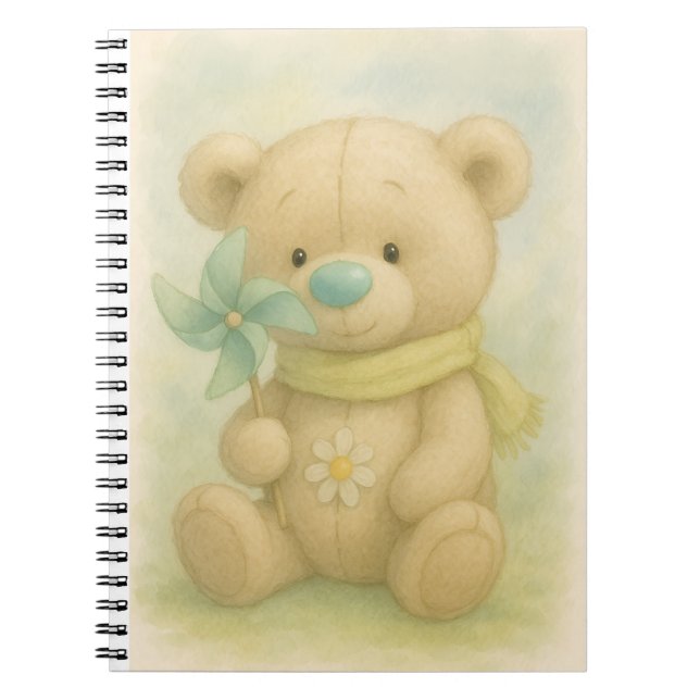 Teddy mit Minznase und Gelbschwanz von Natash Notizblock (Vorderseite)