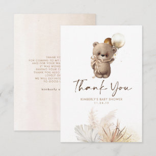 Teddy Oear Cute or Brown Baby shower Merci
