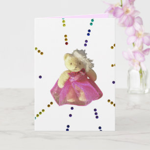 Teddy ours anniversaire invitation fille rose fête