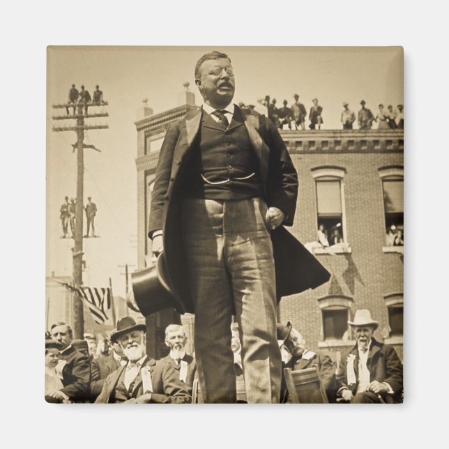 Teddy Roosevelt 1905 Stereoview Card Vintag Magnet (Vorne)