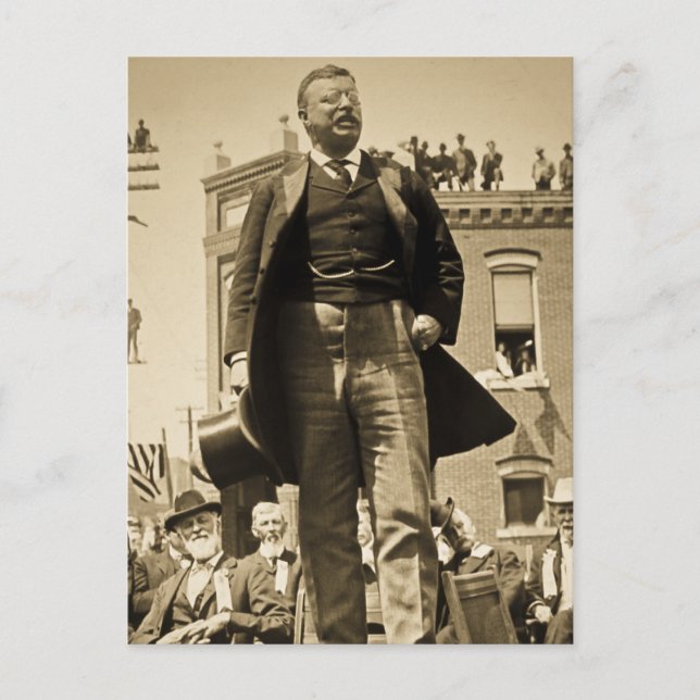 Teddy Roosevelt 1905 Stereoview Card Vintag Postkarte (Vorderseite)