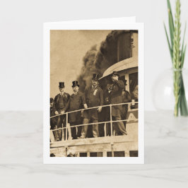 Teddy Roosevelt auf dem Dampfer Tashmoo Vintag Karte