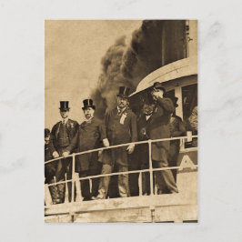 Teddy Roosevelt auf dem Steamer Tashmoo Vintag Postkarte