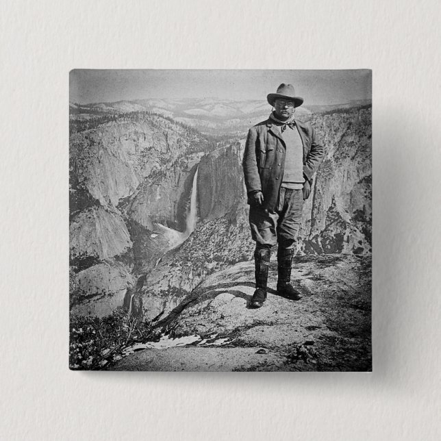 Teddy Roosevelt-Gletscher-Punktyosemite-Tal CA Button (Vorderseite)