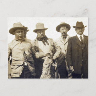 Teddy Roosevelt Wolf Hunting, 1905 Postkarte