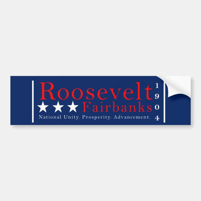 Teddy- Rooseveltkampagnen-Autoaufkleber Autoaufkleber (Vorne)