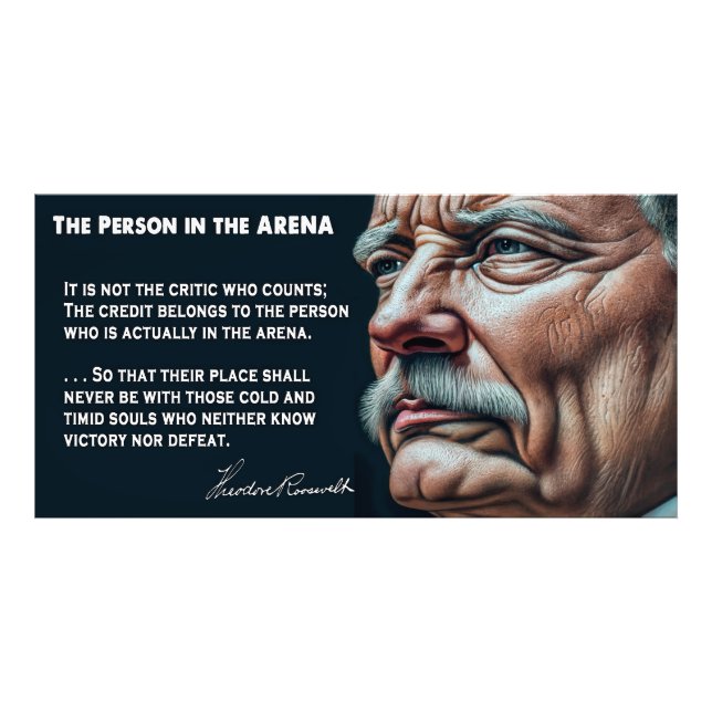 Teddy Roosevelts Person in der ARENA-Rede 1910 Fotodruck (Vorne)