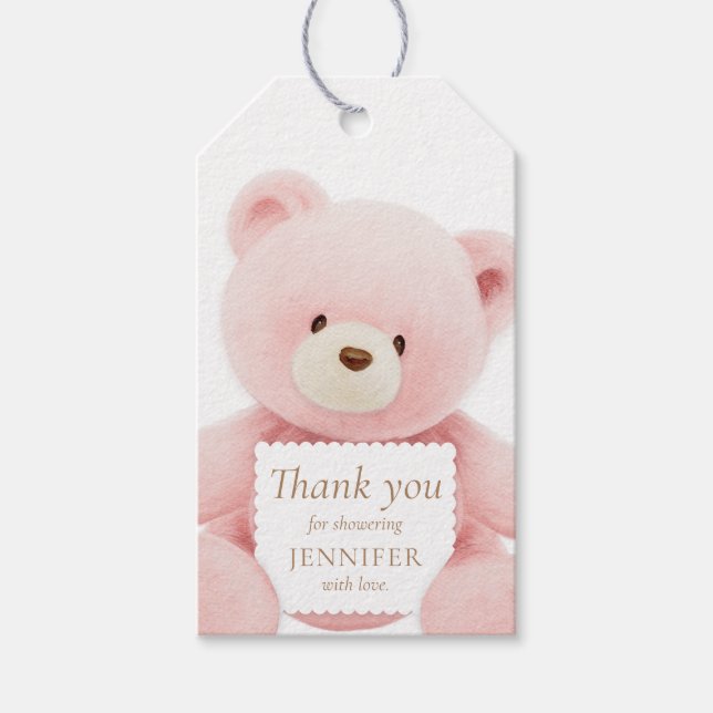 Teddy rose Merci Ours Favoriser les étiquettes cad (Devant)
