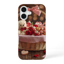 Teddy-Rosen-Korb Romantische Valentinstag-Ästhetik