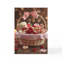 Teddy-Rosen-Korb Romantische Valentinstag-Liebesgr