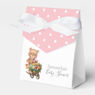 Teddy Rustic Floral Pink Barly Wait Poka Dots Geschenkschachtel